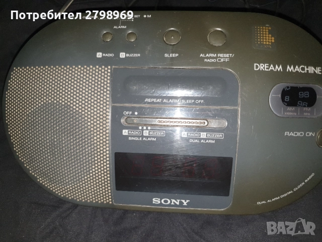 Радио часовник "SONY , снимка 2 - Радиокасетофони, транзистори - 52179025
