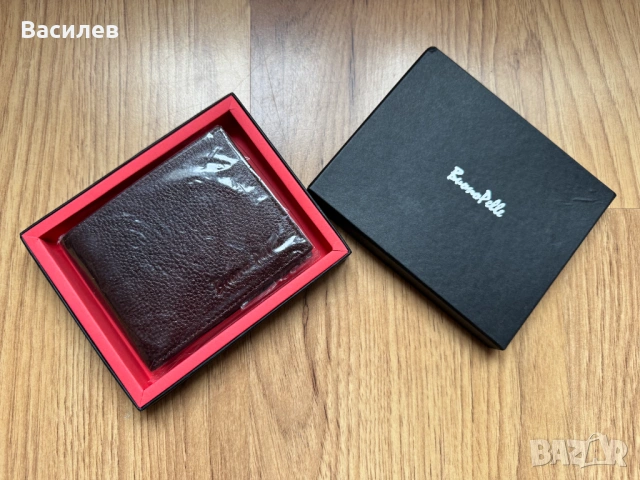 Buono Pelle нов мъжки портфейл портмоне естествена кожа с кутия внос Англия, снимка 3 - Портфейли, портмонета - 43771944