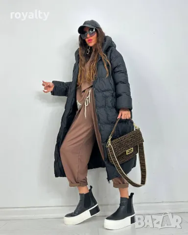 Черни дълги дамски зимни якета , снимка 2 - Якета - 49207610