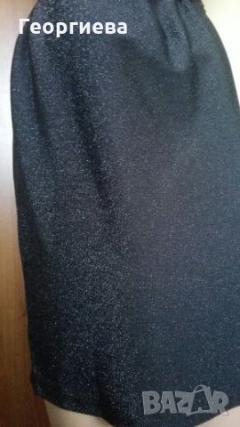 Черна рокля със сребристи нишки👗🍀М,M/L👗🍀 арт.286, снимка 5 - Рокли - 27616410