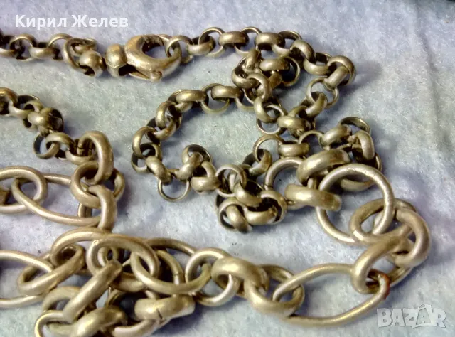 Старинен ВНУШИТЕЛЕН СРЕБЪРЕН ЛАНЕЦ СРЕБРО 925 МАЙСТОРСКА РЪЧНА РЕТРО ИЗРАБОТКА 50115, снимка 11 - Антикварни и старинни предмети - 49274678