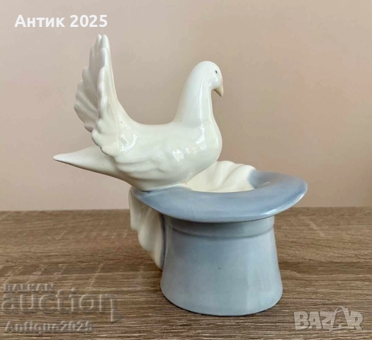 Порцеланов гълъб Porceval – Испания, 10 см, снимка 4 - Антикварни и старинни предмети - 51455484