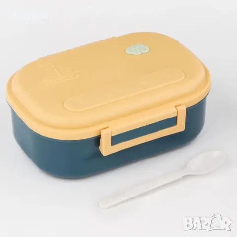 5248 Детска кутия за храна с 2 отделения и лъжичка, снимка 3 - Кутии за храна - 47406288