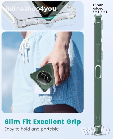 Прозрачен Силиконов Удароустойчив Кейс за Xiaomi Redmi A3, снимка 3 - Калъфи, кейсове - 52647349