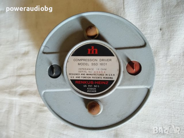 Vintage Редки Високочестотни Драйвери (пищялки) Renkus Heinz SSD 1801 Compression Drivers - 6бр, снимка 2 - Тонколони - 43974551