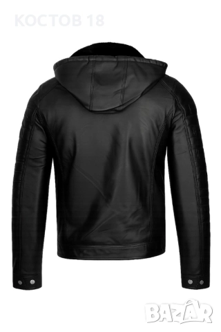 Мъжко зимно кожено яке – 3487, снимка 3 - Якета - 52022593