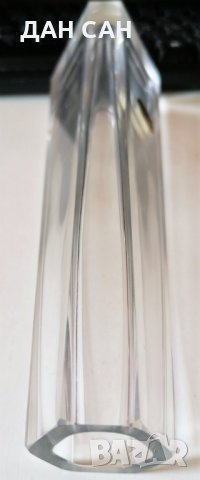 кристал ваза Бохемия Чехословакия етикет, снимка 7 - Вази - 33562839
