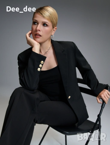 Дамско черно сако/блейзър Sinsay, р-р XXS, снимка 2 - Сака - 53483195