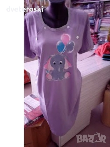 Нощници за бременни и кърмене, снимка 5 - Дрехи за бременни - 52120207