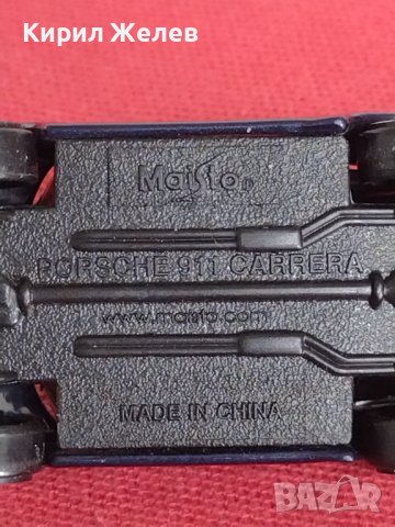 Метална количка PORSCHE 911 CARRERA MADE IN CHINA за КОЛЕКЦИЯ ДЕКОРАЦИЯ 37544, снимка 10 - Колекции - 40705490