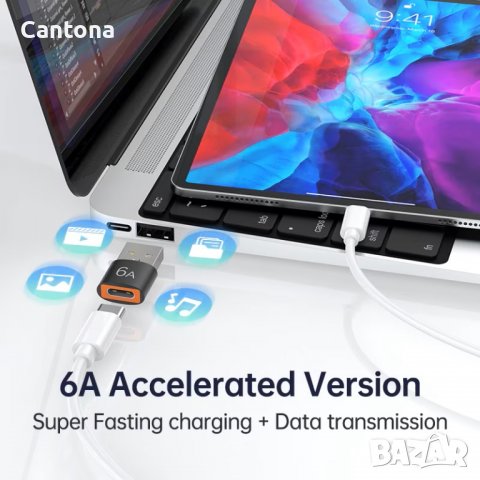 OTG конектор преходник USB - A  3.0 (мъжко) към Type-C (женско), снимка 3 - Други - 39618837