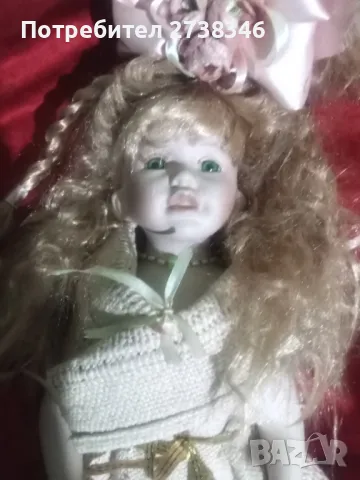 Старинна порцеланова кукла със стойка , снимка 4 - Кукли - 49335234