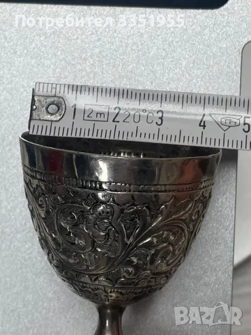 Сребърна старинна чаша, снимка 13 - Антикварни и старинни предмети - 50321020