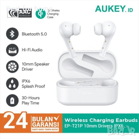 Висококачествени слушалки Aukey EP-T21 Move Compact True Wireless Earbuds, снимка 1 - Bluetooth слушалки - 43688508