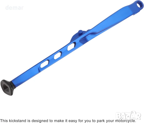 Стойка за мотор GOOFIT, странична стойка за мотоциклет с пружина, синя, снимка 4 - Аксесоари и консумативи - 51413372
