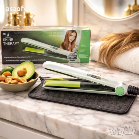 Професионална преса за коса SLDZKJ Shine Therapy – Керамика с Витамин Е, снимка 4 - Преси за коса - 53384766