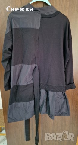 Дамски черен шлифер, снимка 3 - Палта, манта - 38337978