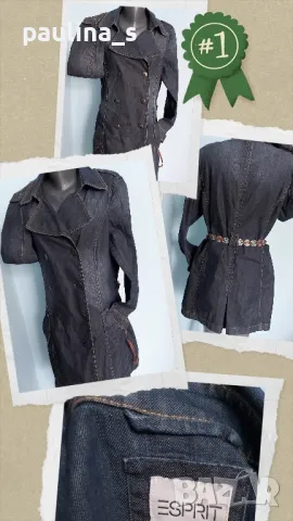 Марков дънков тренч / манто / голям размер "Esprit" 