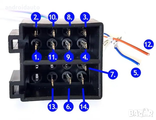Универсална ISO 16pin евро букса за Аndroid Mултимедия/Навигация, снимка 4 - Аксесоари и консумативи - 43498910