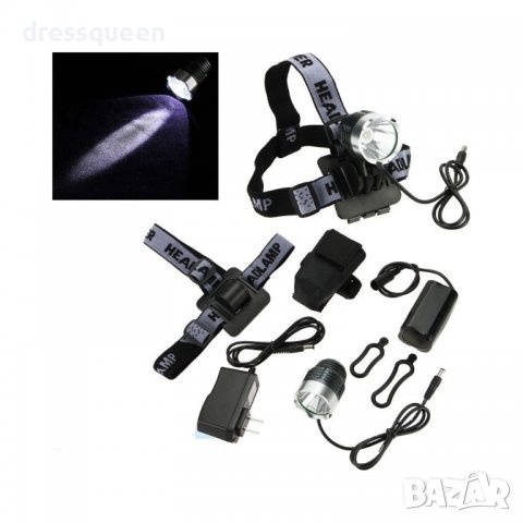 1869 Led фенер за колело и фенер за челник, снимка 5 - Аксесоари за велосипеди - 37450492