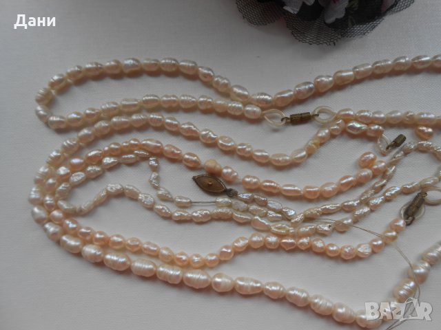 Стар гердан от перли, огърлица, колие, перла, снимка 8 - Колиета, медальони, синджири - 27018297