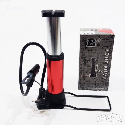 1431 Крачна помпа за надуване на велосипедни гуми и спортни топки, снимка 4 - Аксесоари за велосипеди - 28205707