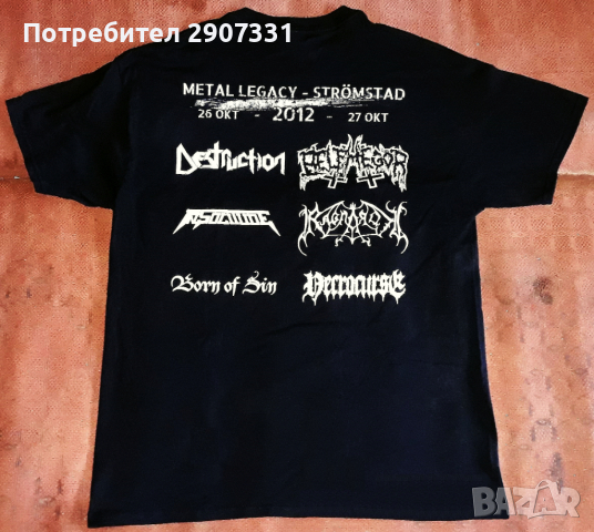 Тениска от фестивал Metal Legacy 2012. Официален продукт, снимка 2 - Тениски - 44847709