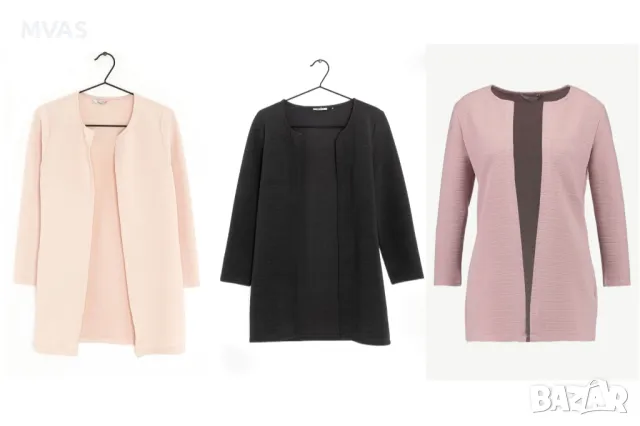 Нова дамска лятна наметка жилетка сако XS S M Розова черна