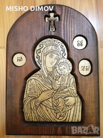ИКОНА СВ. БОГОРОДИЦ, снимка 3 - Икони - 23787038