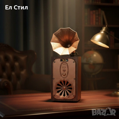 Bluetooth радио колонка AS39, 1x8W, 1200mAh, Кафяв – ретро звук, снимка 6 - Bluetooth тонколони - 53565423