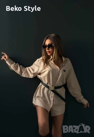 Дамска риза MiuMiu с колан, снимка 2 - Ризи - 52263541