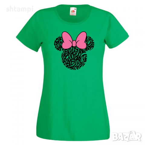 Дамска тениска Minnie Head 6 Подарък,Изненада,Рожден ден,, снимка 3 - Тениски - 36530179