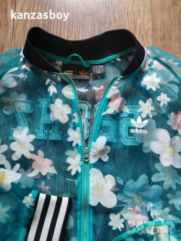 adidas(WMNS) x Pharrell Jacket 'Flower Blue' - дизайнерско дамско яке ХС, снимка 3 - Якета - 51683782