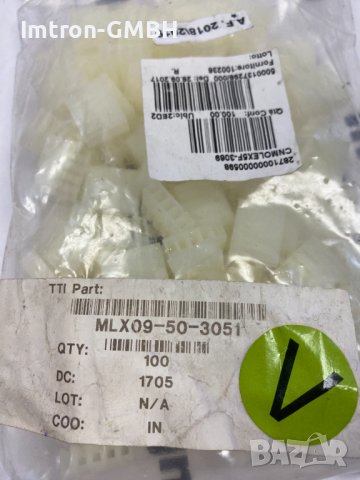 Конектор женски MLX 09-50-3051  4 Позиции  Стъпка: 3,96 мм, снимка 2 - Друга електроника - 43940597