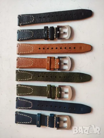 Кожени каишки 18мм, снимка 5 - Каишки за часовници - 47645631