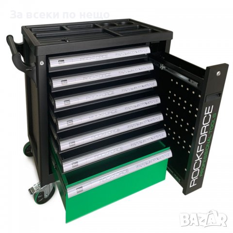 Шкаф с инструменти с 7 чекмеджета – 5 пълни RockForce, снимка 3 - Куфари с инструменти - 39298962