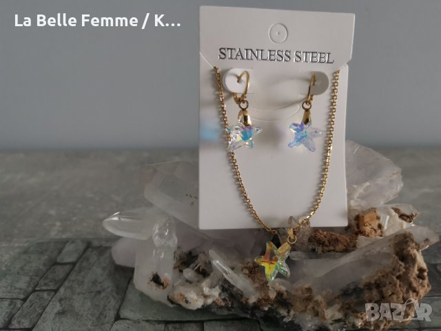 Комплект колие и обеци от медицинска стомана 316L, снимка 7 - Бижутерийни комплекти - 37269209