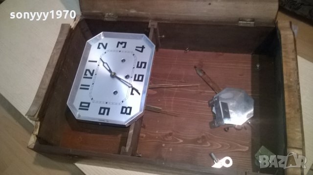 стар дървен часовник-62х43х17см-антика, снимка 17 - Колекции - 26777021
