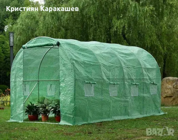 Тунелна оранжерия - зелена, различни размери