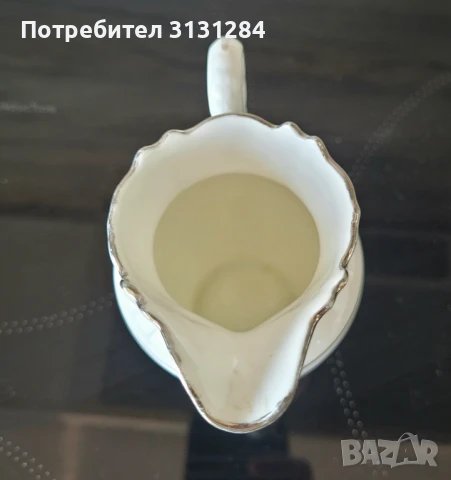 Антикварна кана за мляко ръчно рисувано със сребро  Carl Tiesch , снимка 7 - Антикварни и старинни предмети - 50507282