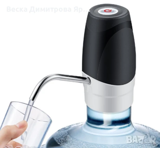 Помпа за вода акумулаторна Rosberg , с USB, Бяло с черно