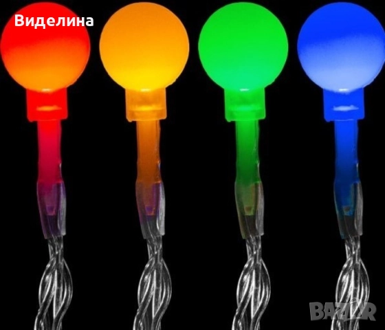 Соларно коледно LED осветление, 60 броя, 6 метра, снимка 13 - Декорация за дома - 51983899