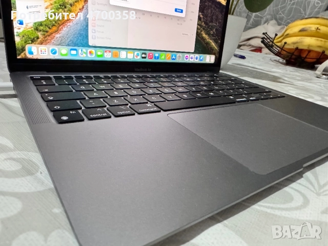 Продава се лаптоп Apple MagBook air 13.3" 256 Space Gray ,Apple M1, снимка 6 - Лаптопи за работа - 52989722
