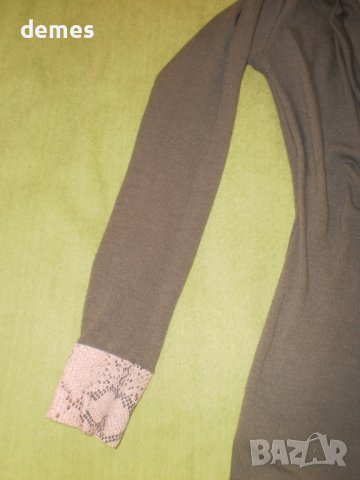 Дамска блуза трико и дантела, размер М, снимка 4 - Блузи с дълъг ръкав и пуловери - 37890730