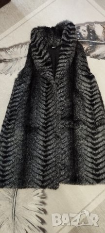 Дълъг елек с косъм , снимка 4 - Елеци - 43057250