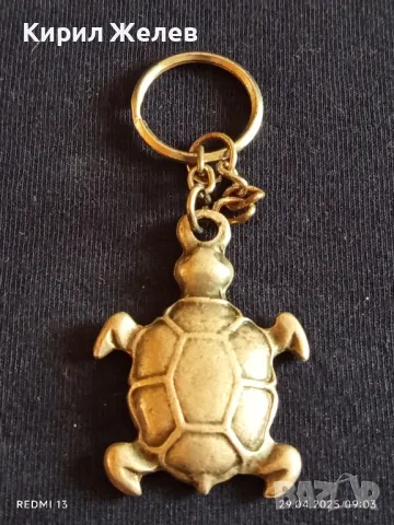Красив ключодържател метална костенурка 🐢 подходящ аксесоар за раници 26403