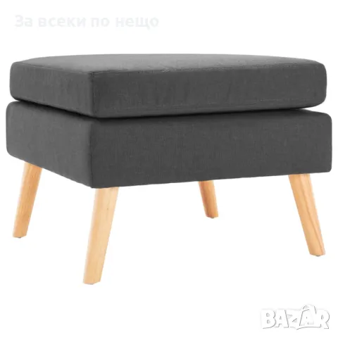 Табуретка, тъмносива, текстил, снимка 3 - Дивани и мека мебел - 48004944
