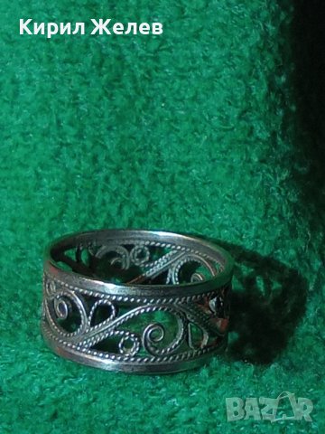 АРТ ДЕКО СРЕБЪРЕН ФИЛИГРАНЕН МАЙСТОРСКА АЖУРНА ЮВЕЛИРНА ИЗРАБОТКА НЕЖЕН ПРЪСТЕН СРЕБРО 17073, снимка 15 - Антикварни и старинни предмети - 31196134