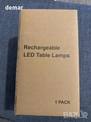 Акумулаторна настолна LED лампа Joyes, платнен абажур, димируема, дистанционно,2 акумулаторни крушки, снимка 10 - Лед осветление - 49688458