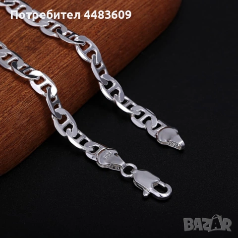 Сребърен Ланец " Mariner " , снимка 7 - Колиета, медальони, синджири - 53428548